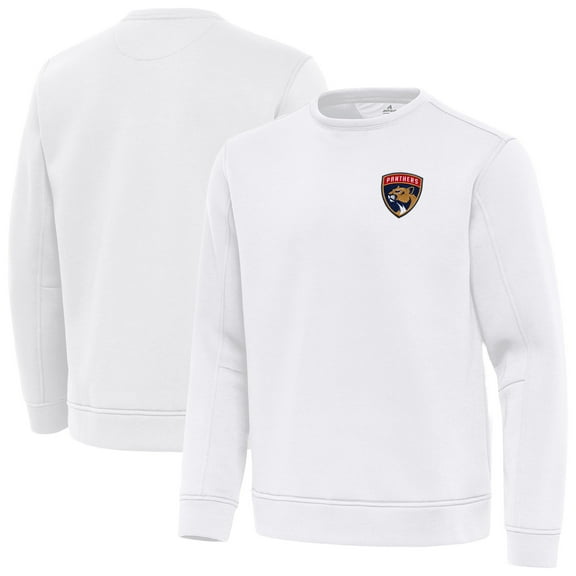 Men's Antigua White Florida Panthers Relevant Lightweight Pullover Sweatshirt