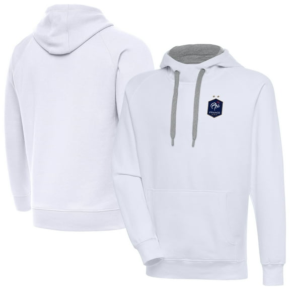 Men's Antigua  White France National Team Takeover Pullover Hoodie