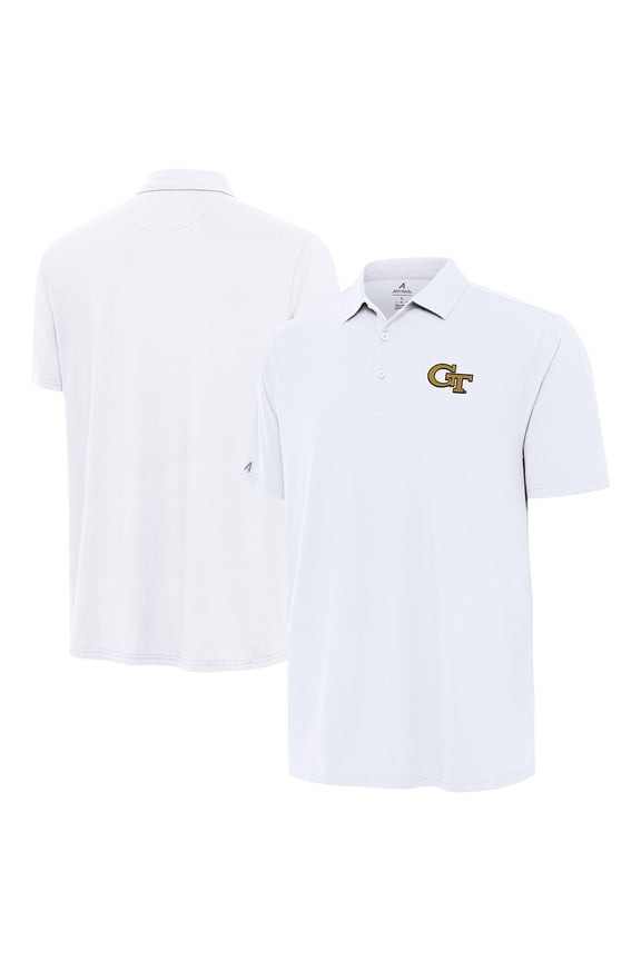 Men's Antigua White Georgia Tech Yellow Jackets Era Polo