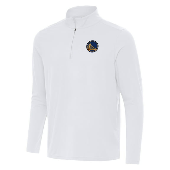 Men's Antigua White Golden State Warriors Intent Quarter-Zip Top