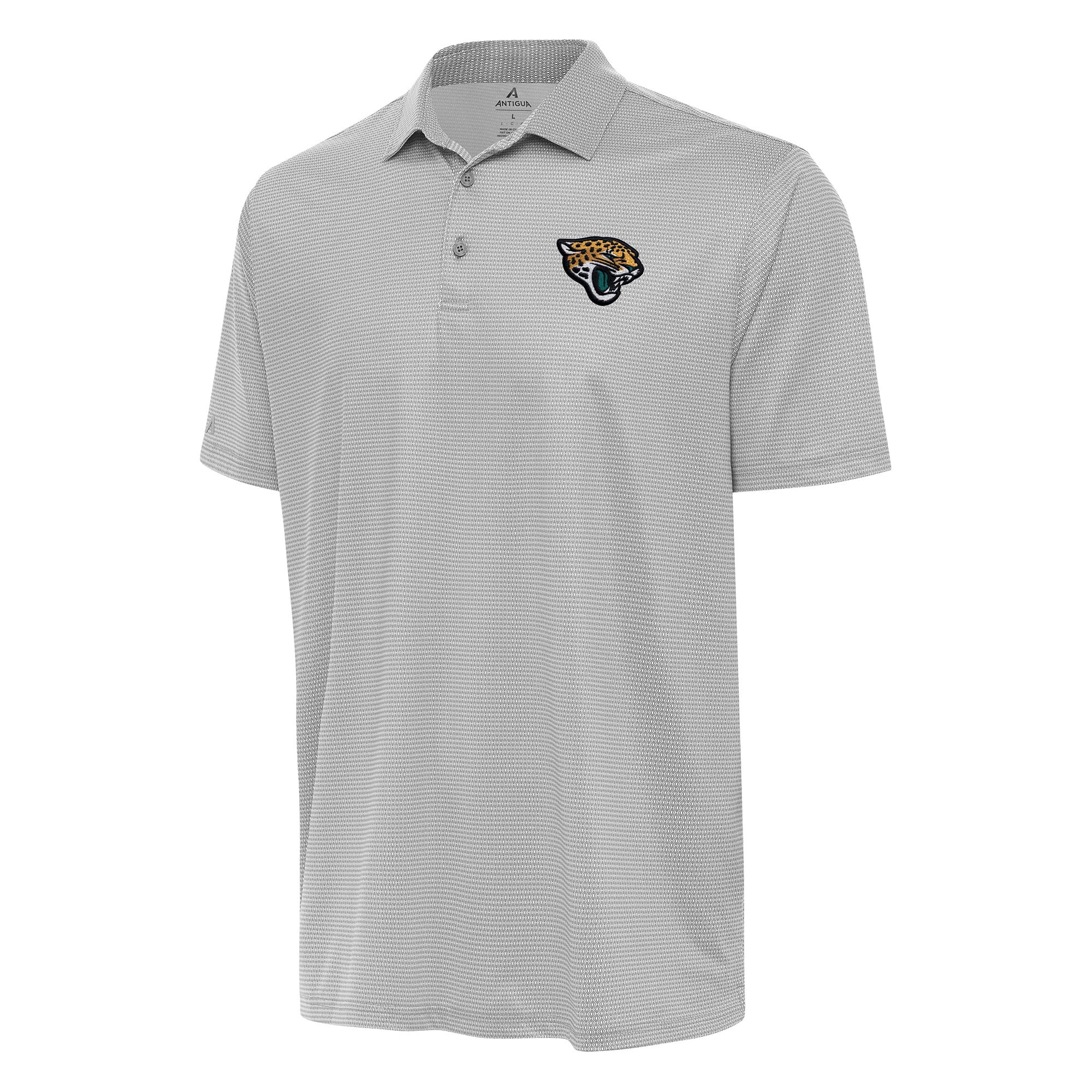Men's Antigua White/Gray Jacksonville Jaguars Rings Polo