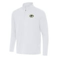 thumbnail image 1 of Men's Antigua White Green Bay Packers Intent Quarter-Zip Pullover Top, 1 of 1