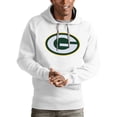 thumbnail image 1 of Men's Antigua White Green Bay Packers Victory Pullover Hoodie, 1 of 1