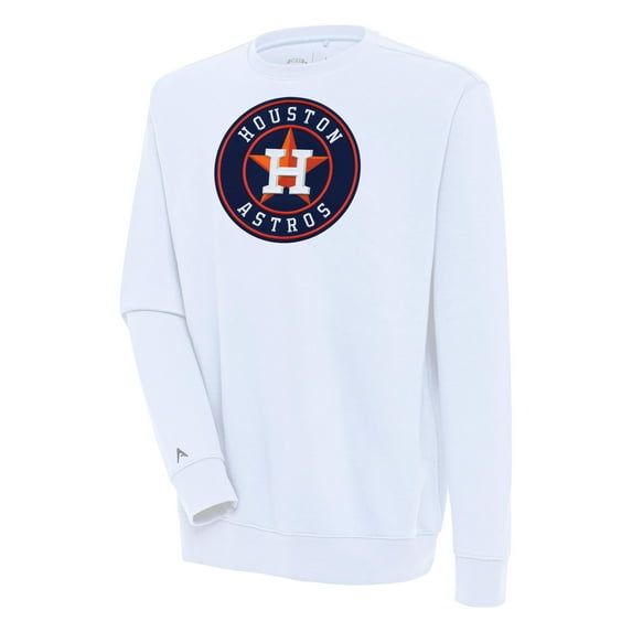 Men's Antigua White Houston Astros Victory Pullover Sweatshirt