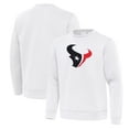 thumbnail image 1 of Men's Antigua White Houston Texans Relevant Lightweight Pullover Sweatshirt, 1 of 3