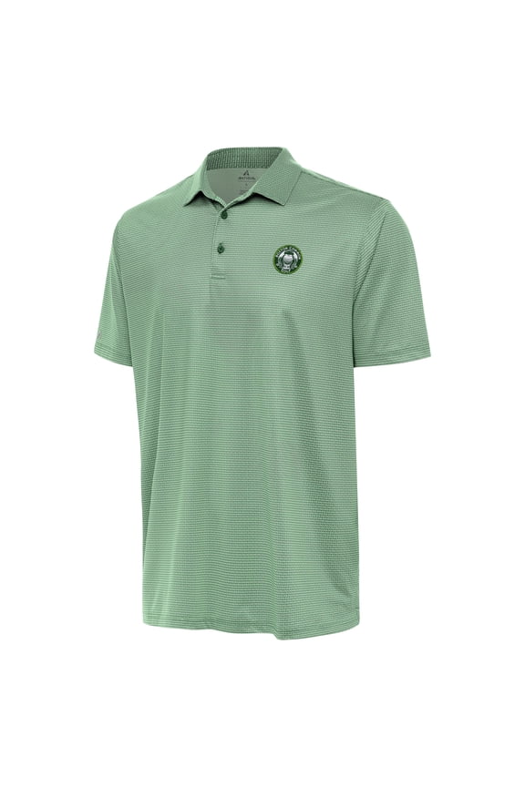 Men's Antigua White/Hunter Green TGL Boston Common Golf Rings Performance Polo
