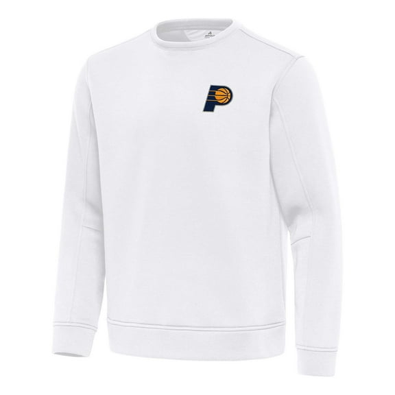 Men's Antigua White Indiana Pacers Relevant Pullover Sweatshirt