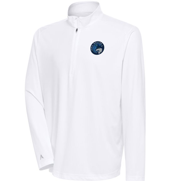 Men's Antigua White Iowa Wolves Tribute Quarter-Zip Pullover Top