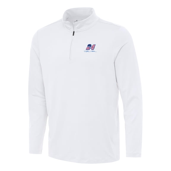 Men's Antigua White Jeff Gordon Reprocess Quarter-Zip Top