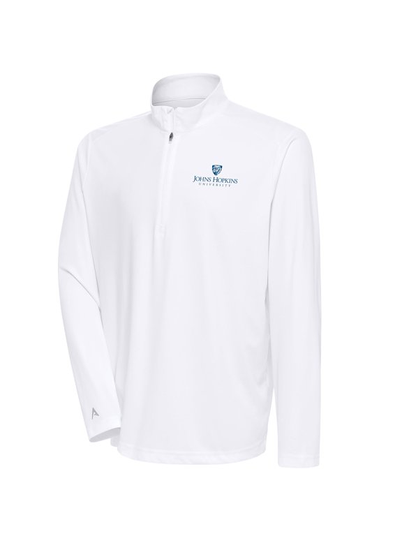 Men's Antigua White Johns Hopkins Blue Jays Tribute Quarter-Zip Top