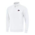 thumbnail image 1 of Men's Antigua White Kansas City Chiefs Victory Quarter-Zip Pullover Top, 1 of 1
