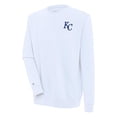 thumbnail image 1 of Men's Antigua  White Kansas City Royals Victory Pullover Sweatshirt, 1 of 1