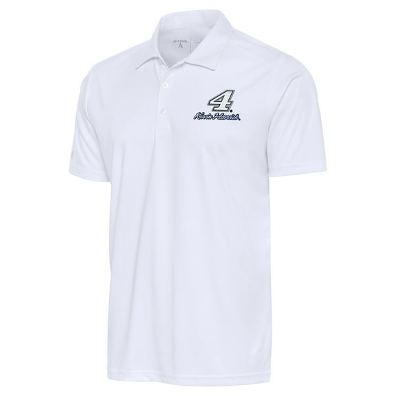 Men's Antigua White Kevin Harvick Tribute Polo