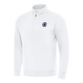 thumbnail image 1 of Men's Antigua  White LA Clippers Victory Quarter-Zip Mock Sweatshirt, 1 of 1