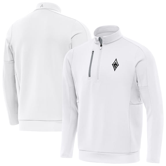 Men's Antigua White Las Vegas Aces Generation Quarter-Zip Pullover Top