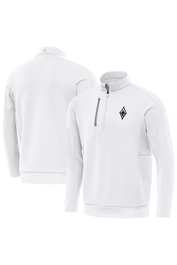 Men's Antigua White Las Vegas Aces Generation Quarter-Zip Pullover Top