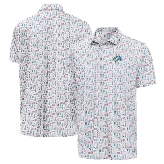 Men's Antigua White Los Angeles Rams America 250 Freedom Polo