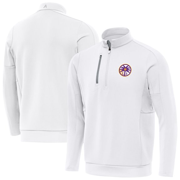 Men's Antigua White Los Angeles Sparks Generation Quarter-Zip Pullover Top
