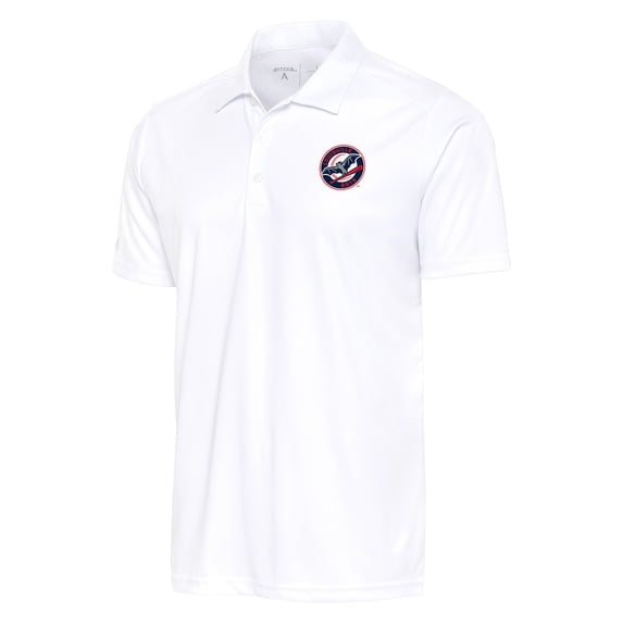 Men's Antigua White Louisville Bats Big & Tall Tribute Polo