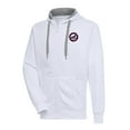 thumbnail image 1 of Men's Antigua  White Louisville Bats Victory Full-Zip Hoodie, 1 of 1
