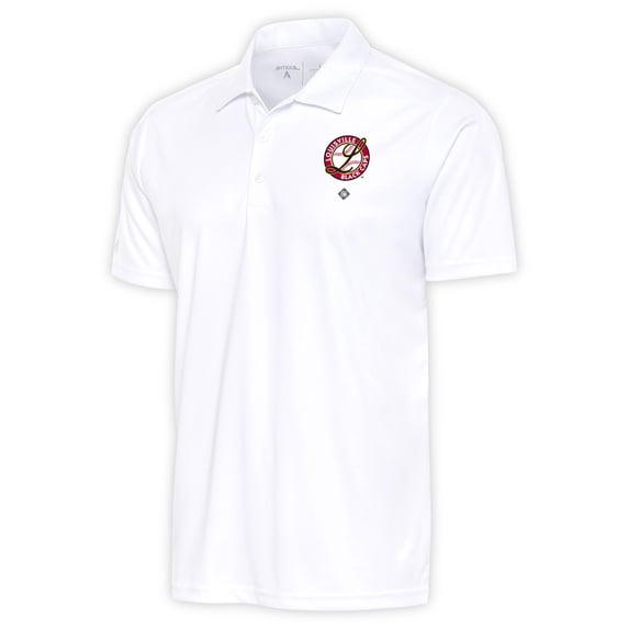Men's Antigua White Louisville Black Caps Big & Tall Tribute Polo