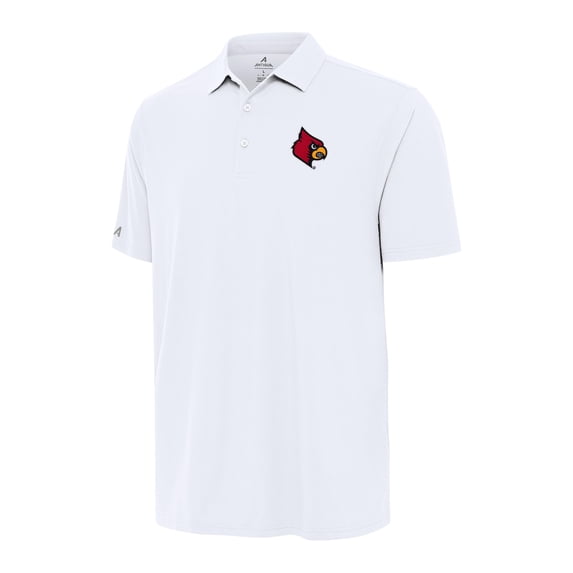 Men's Antigua White Louisville Cardinals Era Polo