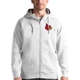 thumbnail image 1 of Men's Antigua White Louisville Cardinals Victory Full-Zip Hoodie, 1 of 1