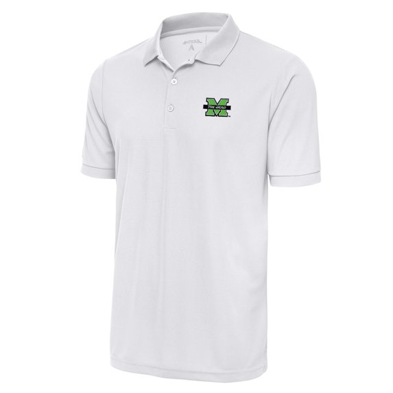 Men's Antigua White Marshall Thundering Herd Legacy Pique Polo