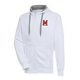 thumbnail image 1 of Men's Antigua White Maryland Terrapins Big & Tall Victory Full-Zip Hoodie Jacket, 1 of 1