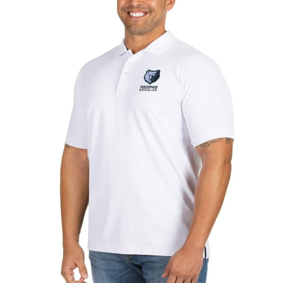 Men's Antigua White Memphis Grizzlies Big & Tall Legacy Pique Polo