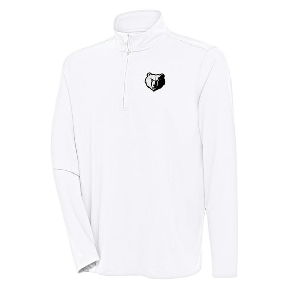 Men's Antigua White Memphis Grizzlies Hunk Quarter-Zip Top