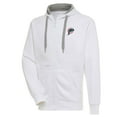 thumbnail image 1 of Men's Antigua White Miami Dolphins Throwback Logo Victory Full-Zip Hoodie, 1 of 1