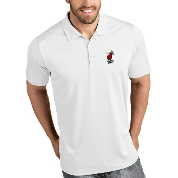 Men's Antigua White Miami Heat Tribute Polo