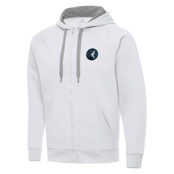 Men's Antigua White Minnesota Timberwolves Big & Tall Victory Full-Zip Hoodie Jacket