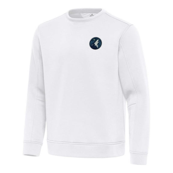 Men's Antigua  White Minnesota Timberwolves Relevant Pullover Sweatshirt