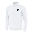thumbnail image 1 of Men's Antigua  White Minnesota Timberwolves Victory Quarter-Zip Mock Sweatshirt, 1 of 1