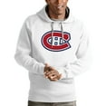 thumbnail image 1 of Men's Antigua White Montreal Canadiens Logo Victory Pullover Hoodie, 1 of 1