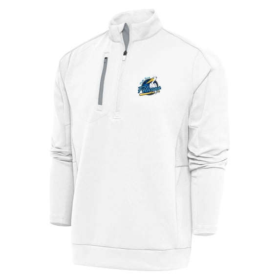 Men's Antigua White Myrtle Beach Pelicans Generation Quarter-Zip Pullover Top