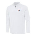 thumbnail image 1 of Men's-Antigua White NASCAR Merchandise Reprocess Quarter-Zip Top, 1 of 1