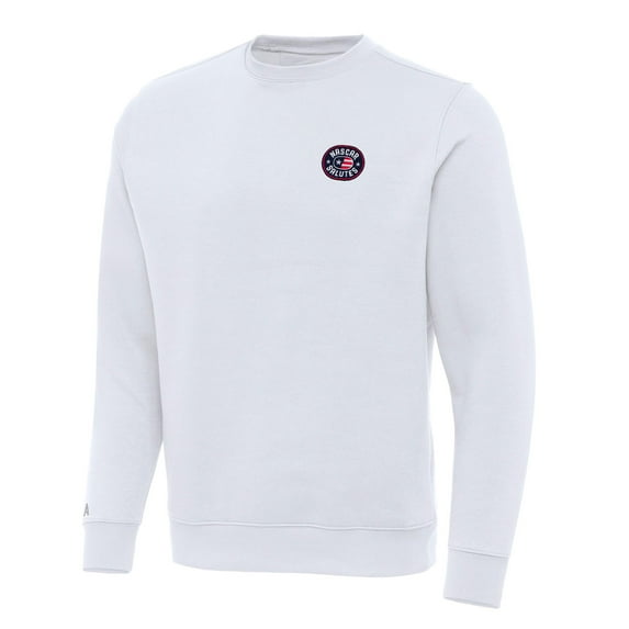 Men's Antigua White NASCAR Salutes Victory Pullover Sweatshirt