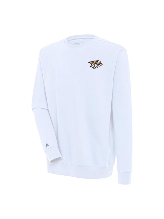 Men's Antigua White Nashville Predators Victory Pullover Sweatshirt