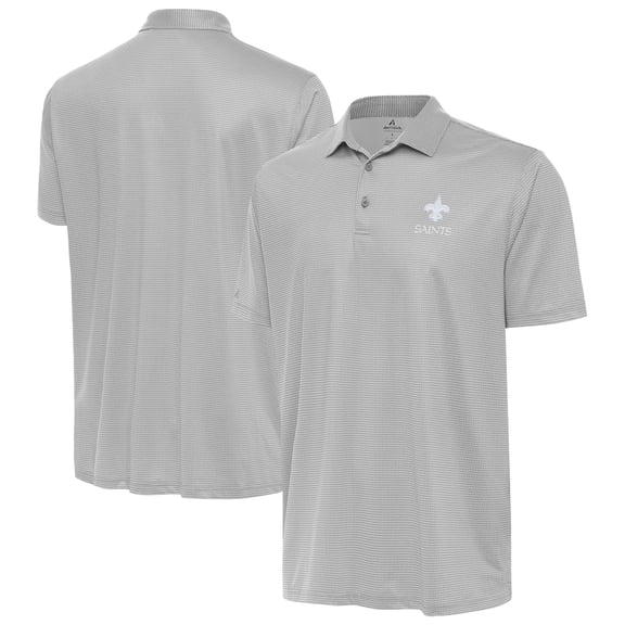 Men's Antigua White/Gray New Orleans Saints Rings Polo
