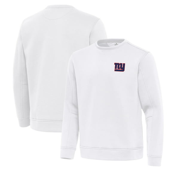 Men's Antigua White New York Giants Relevant Lightweight Pullover Sweatshirt
