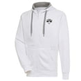 thumbnail image 1 of Men's Antigua White New York Knicks Metallic Logo Victory Raglan Full-Zip Hoodie, 1 of 1