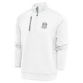 thumbnail image 1 of Men's Antigua White New York Yankees Metallic Generation Quarter-Zip Pullover Top, 1 of 1