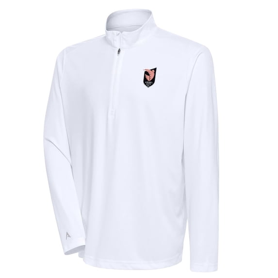 Men's Antigua White Angel City FC Tribute Quarter-Zip Top