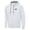 thumbnail image 1 of Men's Antigua White Oklahoma City Thunder Big & Tall Victory Full-Zip Hoodie Jacket, 1 of 1