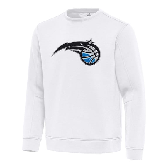Men's Antigua White Orlando Magic Relevant Pullover Sweatshirt