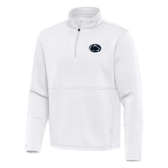 Men's Antigua White Penn State Nittany Lions Twist Quarter-Zip Pullover Jacket