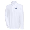 thumbnail image 1 of Men's Antigua  White Pensacola Blue Wahoos Tribute Quarter-Zip Pullover Top, 1 of 1